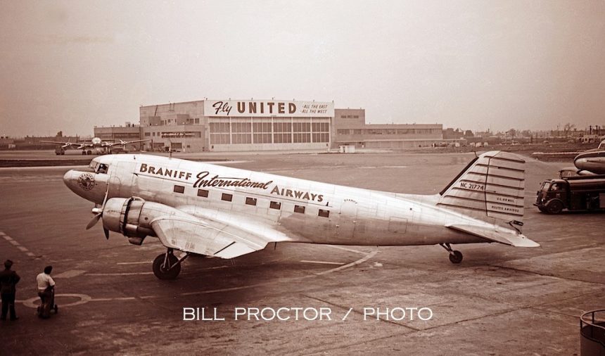 DC-3 NC21774 MDW 1949 Bill Proctor