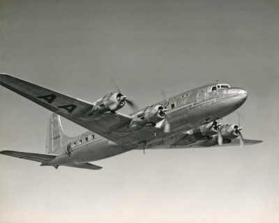 DC-6 NC90712, Flagship Texas, the airplane Dad set the speed record with, as seen in this American Airlines photo. 